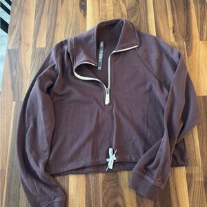 Vuori Chocolate Brown Half-Zip Sweater